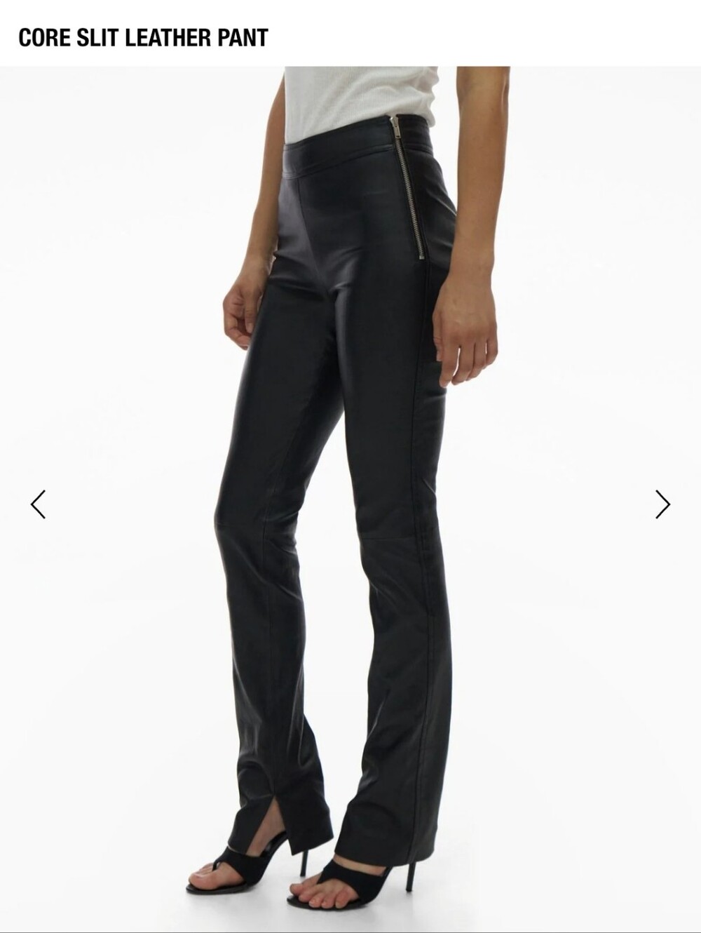 Helmut Lang Leather Slit Pants Size 0